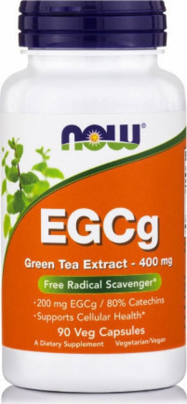 Now Foods EGCg Green Tea Extract 400mg Συμπλήρωμα Διατροφής με Αντιοξειδωτική Δράση 90 Φυτικές Κάψουλες