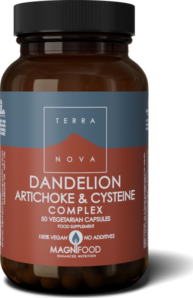 Terranova Dandelion Artichoke Cysteine Complex Αντιοξειδωτικό Συμπλήρωμα 50 Κάψουλες