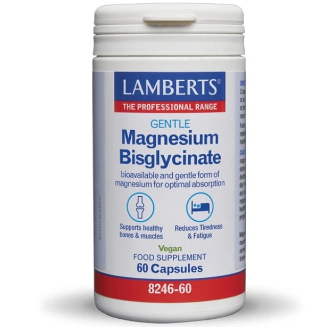 Lamberts Gentle Διγλυκινικό Μαγνήσιο, 60 Φυτικές Κάψουλες Lamberts Gentle Διγλυκινικό Μαγνήσιο, 60 Φυτικές Κάψουλες