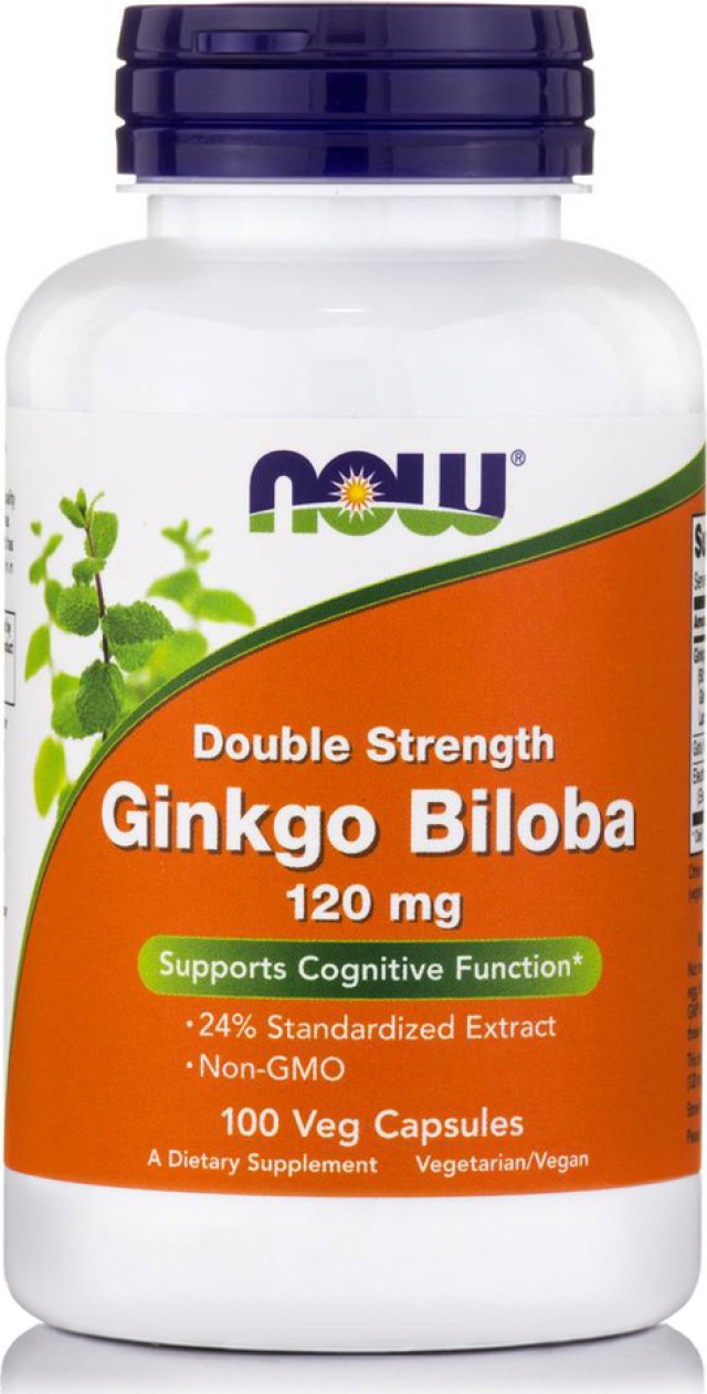 Now Foods Ginkgo Biloba 120mg (24 W/Gotu Kola & Eleuthero) Συμπλήρωμα …