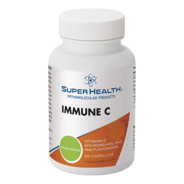 Super Health Immune C 500mg Συμπλήρωμα Διατροφής για το Ανοσοποιητικό Σύστημα / Προστασία από Ιώσεις & Κρυολογήματα 60 Κάψουλες