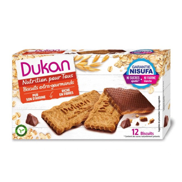 Dukan Expert Dukan Μπισκότα Βρώμης με Επικάλυψη Σοκολάτας 200gr