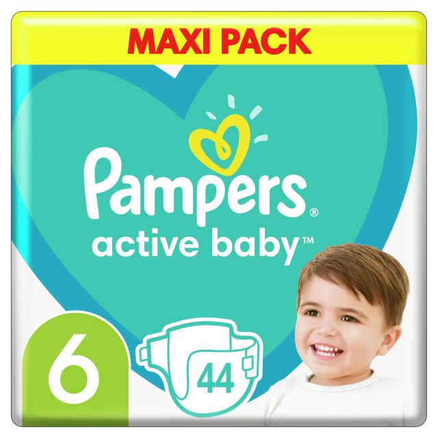 Pampers Active Baby Maxi Μέγεθος 6 [13-18Kg] 44 Πάνες