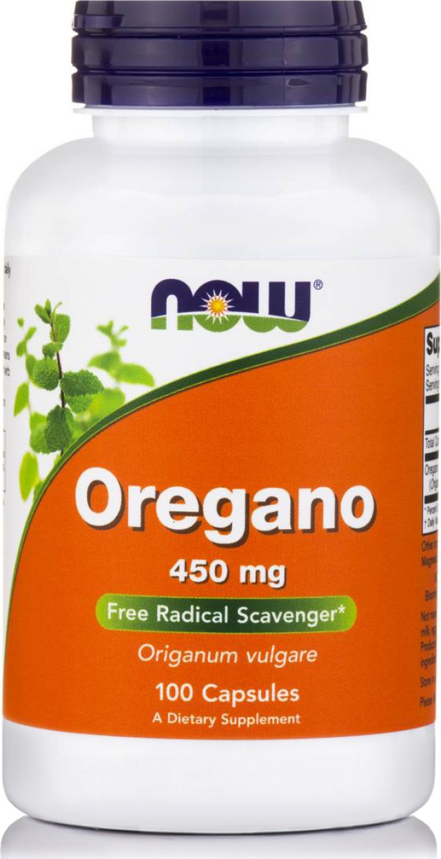 Now Foods Oregano 450mg Συμπλήρωμα Διατροφής Με Αντιβακτηριακές Ιδιότητες 100 Κάψουλες