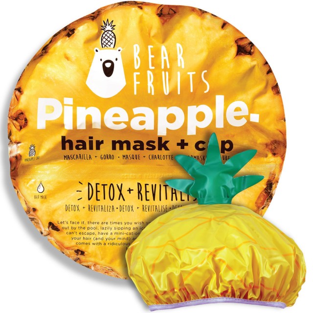 Bear Fruits Pineapple Hair Mask + Cap Μάσκα Μαλλιών & Σκουφάκι Ανανάς για Αποτοξίνωση - Ανανέωση 20ml