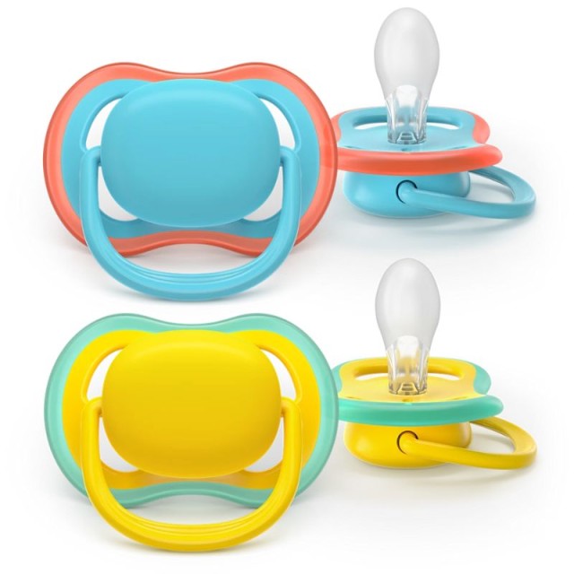 Avent Philips Ultra Air Ορθοδοντική Πιπίλα Σιλικόνης Γαλάζιο/Κίτρινο 1 &hellip;