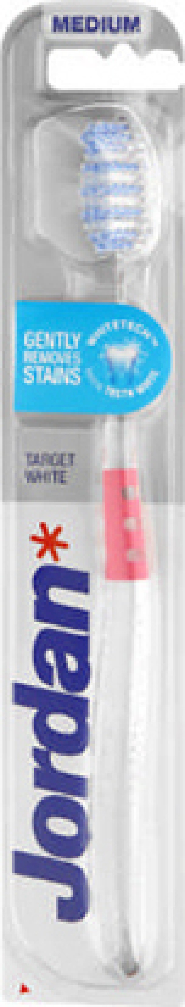 Jordan Target White Medium Οδοντόβουρτσα Μέτρια Λευκό / Ροζ 1 Τεμάχιο