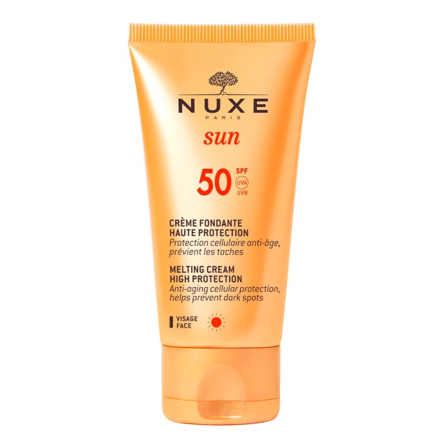 Nuxe Sun Melting Cream SPF50 Αντηλιακό Γαλάκτωμα Προσώπου Κατά των Κηλ …