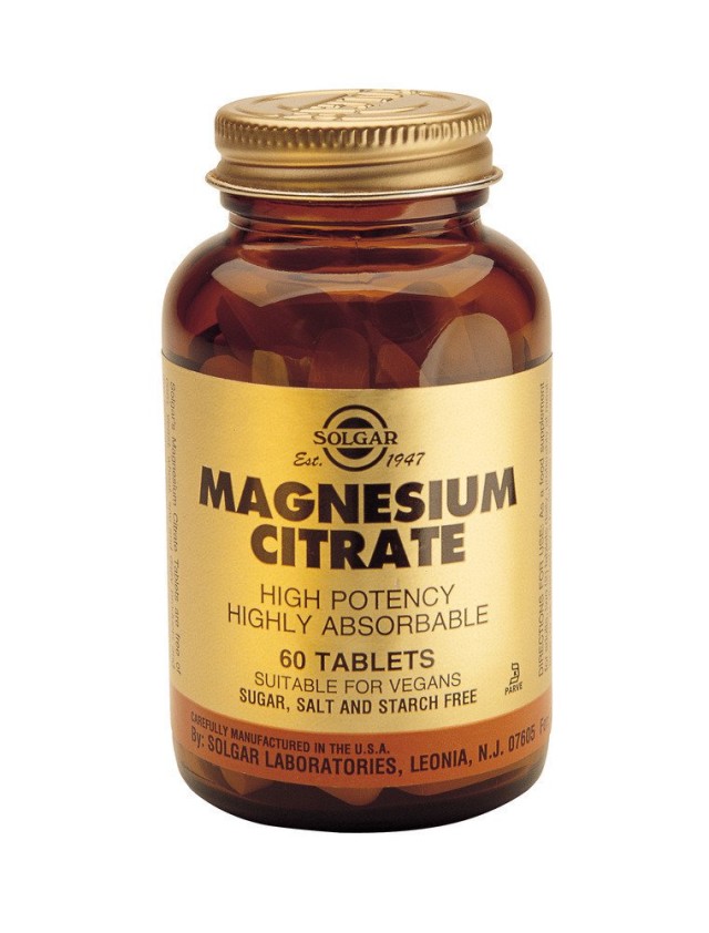 Solgar  Magnesium  Citrate 200mg Συμπλήρωμα Διατροφής Μαγνησίου 60 Ταμ …