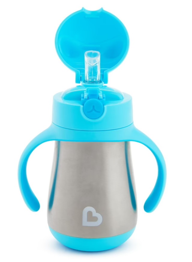 Munchkin Cool Cat Γαλάζιο Ισοθερμικό Παγούρι με Λαβές & Καλαμάκι για 1 …