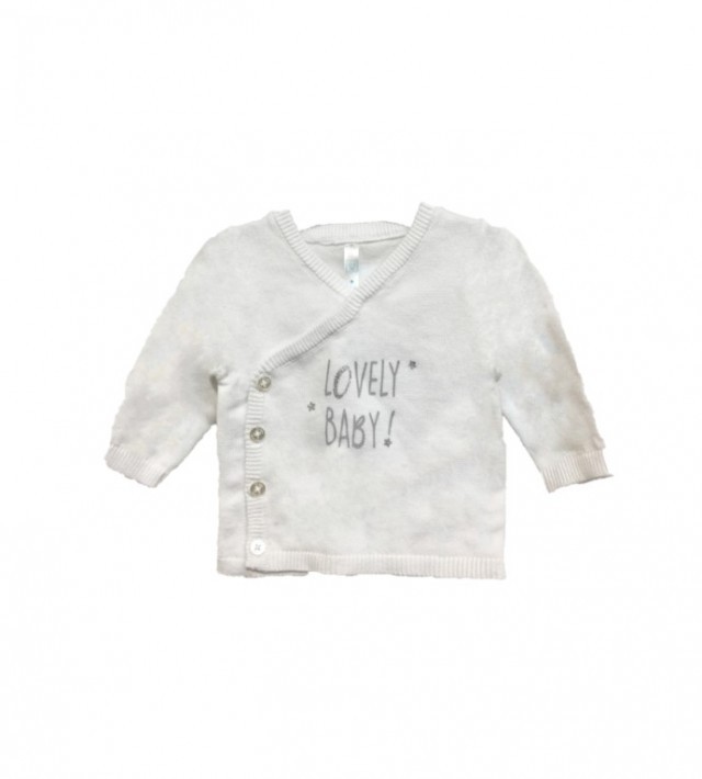 Tex Baby Collection Naissance Άσπρο Βρεφικό Ζακετάκι Βαμβακερό 1-3m+