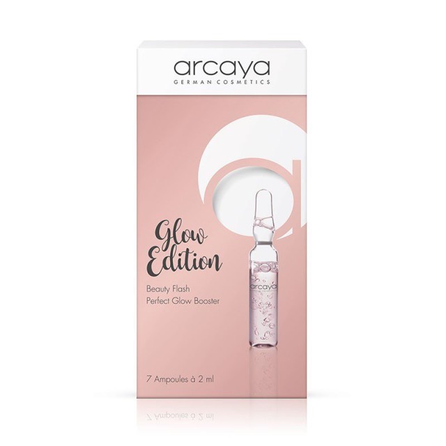Arcaya Glow Edition Beauty Flash Perfect Glow Booster Συμπύκνωμα Αμπούλας για Λάμψη - Φωτεινότητα της Επιδερμίδας 7 Αμπούλες x 2ml