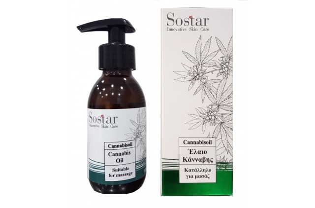 Sostar Massage Oil με Έλαιο Κάνναβης 125ml