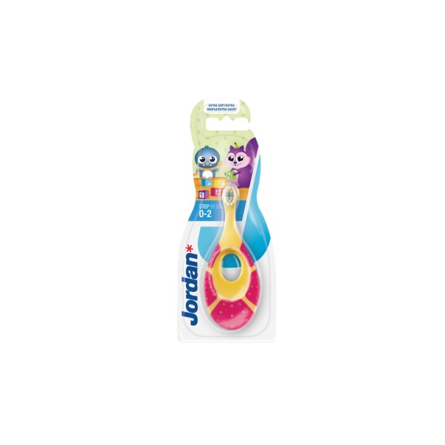 Jordan Step by Step Extra Soft Βρεφική Οδοντόβουρτσα Ροζ για 0-2 Ετών &hellip;