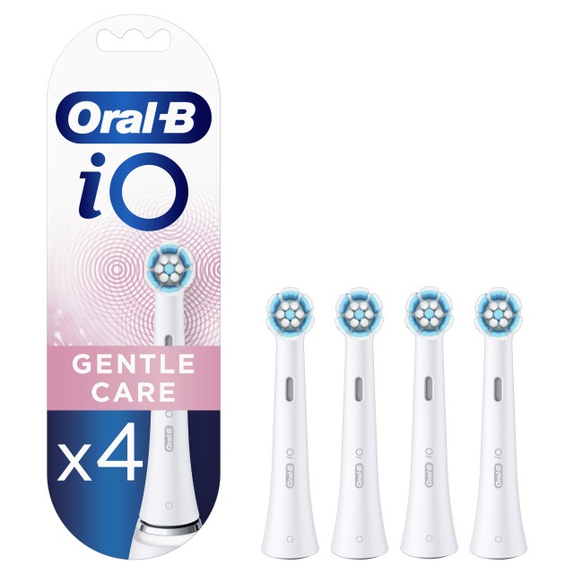Oral B iO Gentle Care Ανταλλακτικές Κεφαλές Ηλεκτρικής Οδοντόβουρτσας Λευκό 4 Τεμάχια