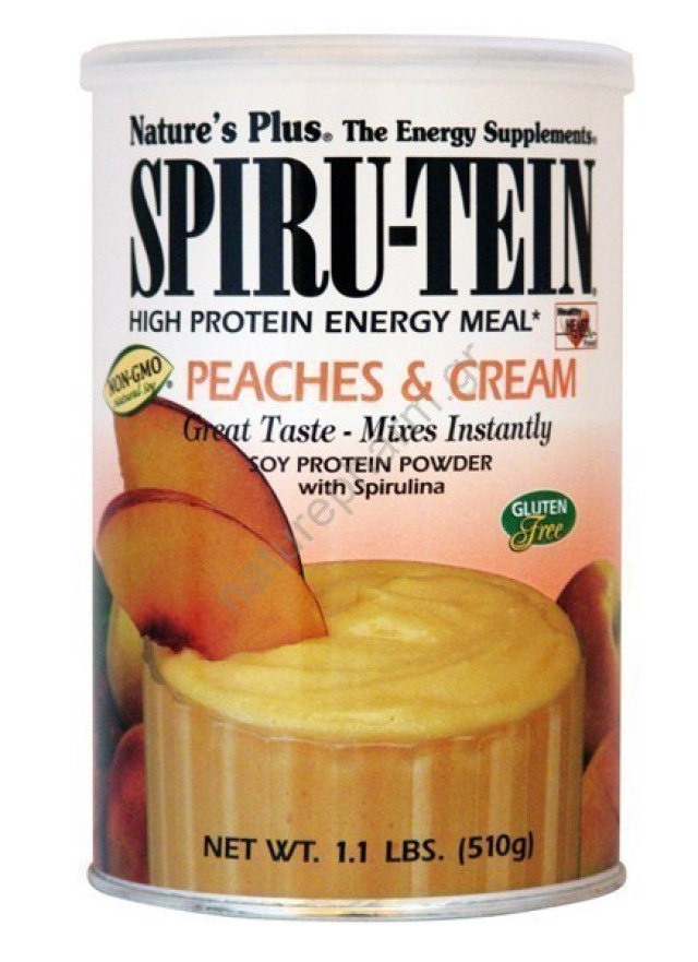 Natures Plus Spiru-Tein Shake 1.1lbs Peaches - Cream Φόρμουλα Πρωτείνης 510gr
