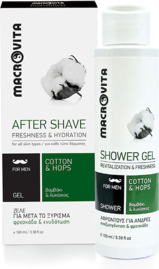 Macrovita PROMO Men After Shave Cotton & Hops Gel για Μετά το Ξύρισμα &hellip;