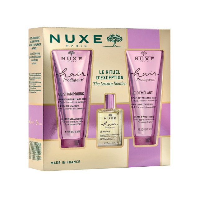 Nuxe The Luxury Routine PROMO Hair Prodigieux Σαμπουάν 200ml - Le Masque Μάσκα Θρέψης πριν το Σαμπουάν 30ml - Le Demelant Μαλακτική Κρέμα Λάμψης 200ml