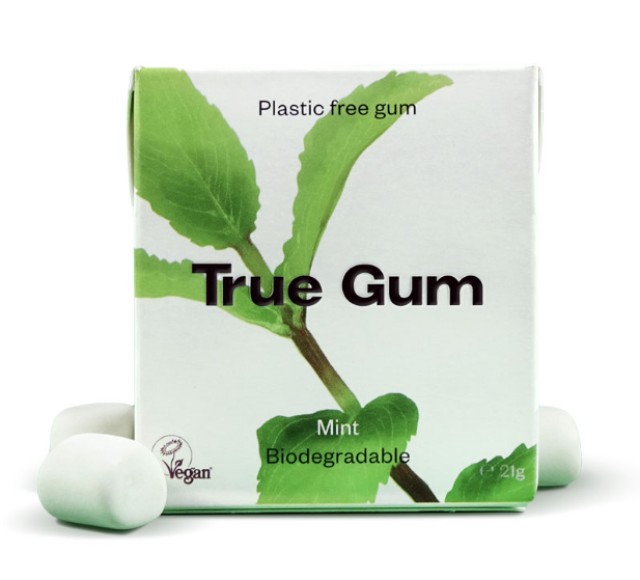 True Gum Mint Sugar Free Φυσικές Τσίχλες με Γεύση Δυόσμο 21gr