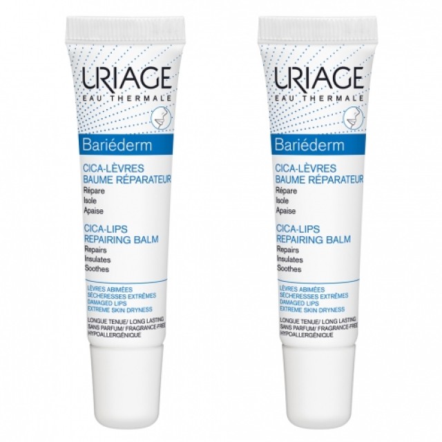 Uriage PROMO Bariéderm Cica Lips Repairing Επανορθωτικό Balm Χειλιών 2 …