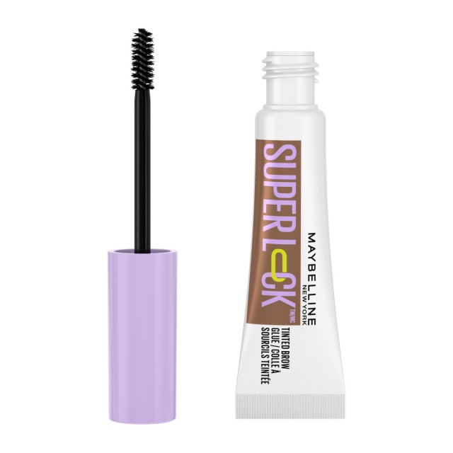 Maybelline Super Lock Brow Glue Medium Brown Gel Φρυδιών για Σταθερό Κ &hellip;