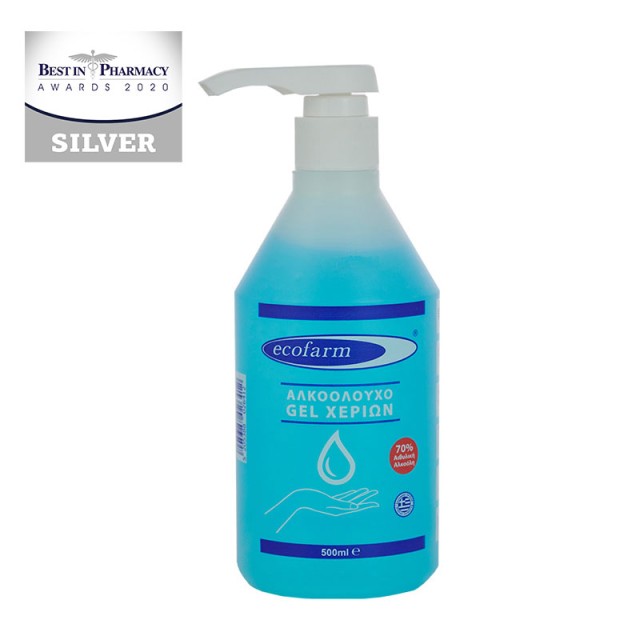 Ecofarm Αλκοολούχο Gel Χεριών Με Αντλία 500ml Ecofarm Αλκοολούχο Gel Χεριών Με Αντλία 500ml