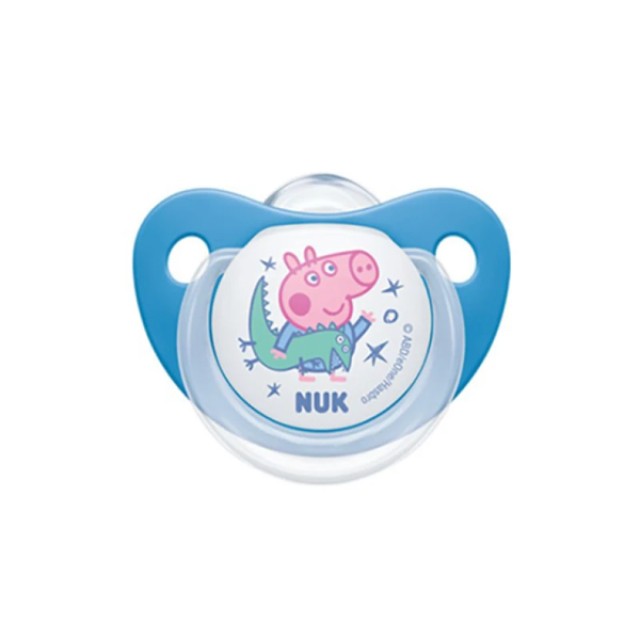 Nuk Trendline My First Peppa Pig Πιπίλα Σιλικόνης με Κρίκο & Θήκη 6-18 …