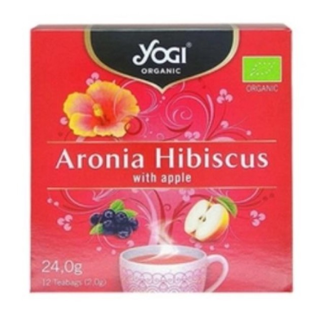 Yogi Tea Aronia Hibiscus Τσάι με Ιβίσκο & Μήλο που Διεγείρει τις Αισθήσεις 12 Φακελάκια x 2gr [24gr]