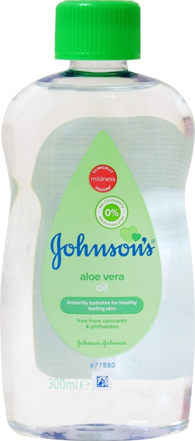 Johnsons® Baby Oil Aloe Vera Ενυδατικό Λάδι 300ml