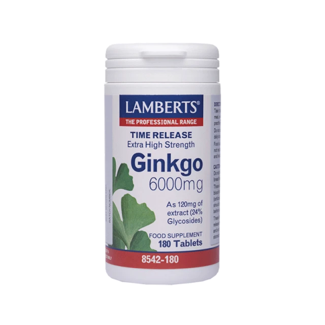 Lamberts Ginkgo Biloba Extract 6000mg Dietary Supplement with …