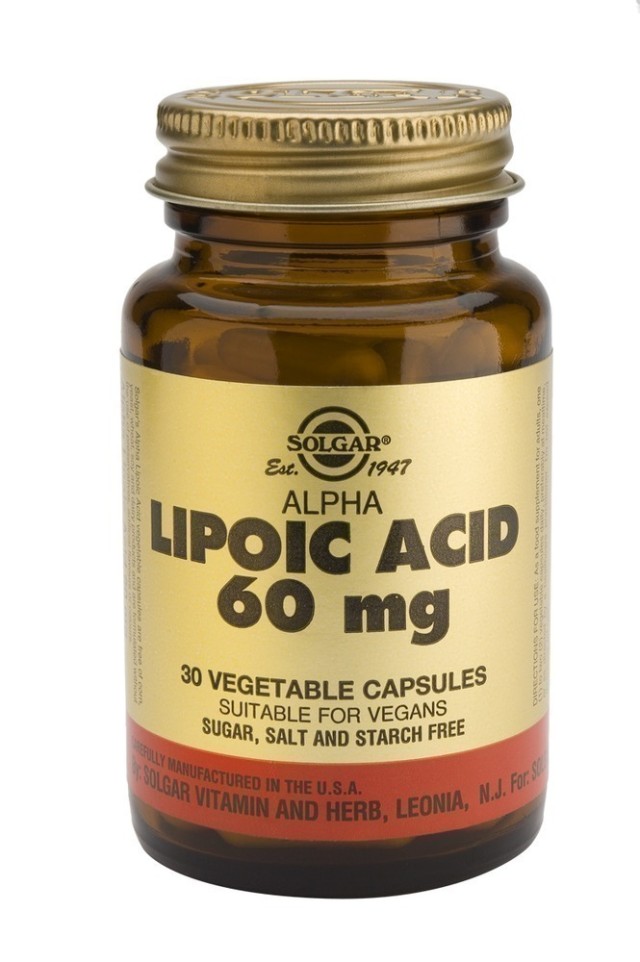 Solgar Alpha Lipoic Acid 60mg Συμπλήρωμα Διατροφής Άλφα-Λιποϊκού Οξέος &hellip;