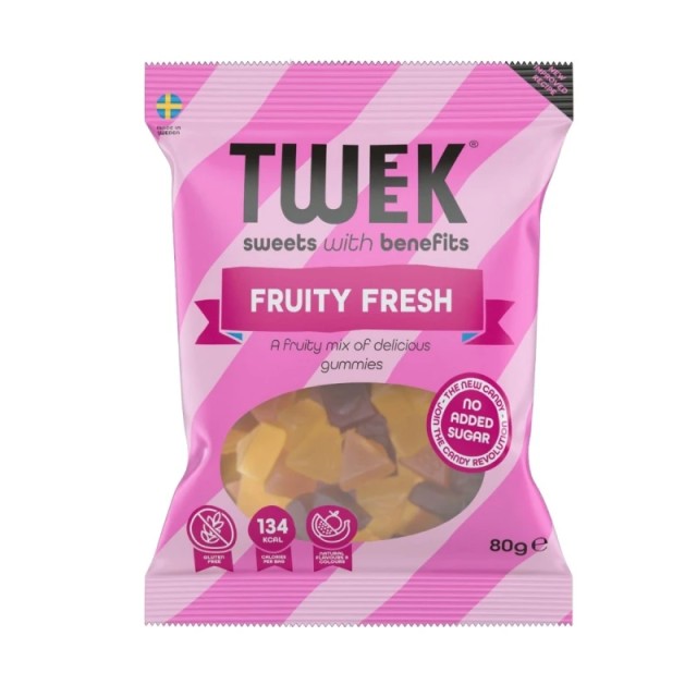 Tweek Fruity Fresh Ζελεδάκια Χωρίς Ζάχαρη, 80g Tweek Fruity Fresh Ζελεδάκια Χωρίς Ζάχαρη, 80g