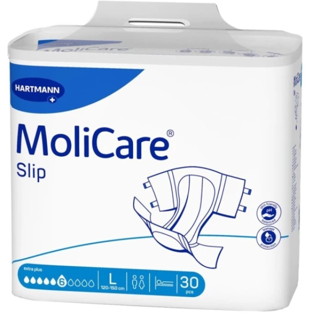 HartMann MoliCare Slip Extra Plus Πάνες Ακράτειας 6 Drops Large, 30 τε … HartMann MoliCare Slip Extra Plus Πάνες Ακράτειας 6 Drops Large, 30 τε …