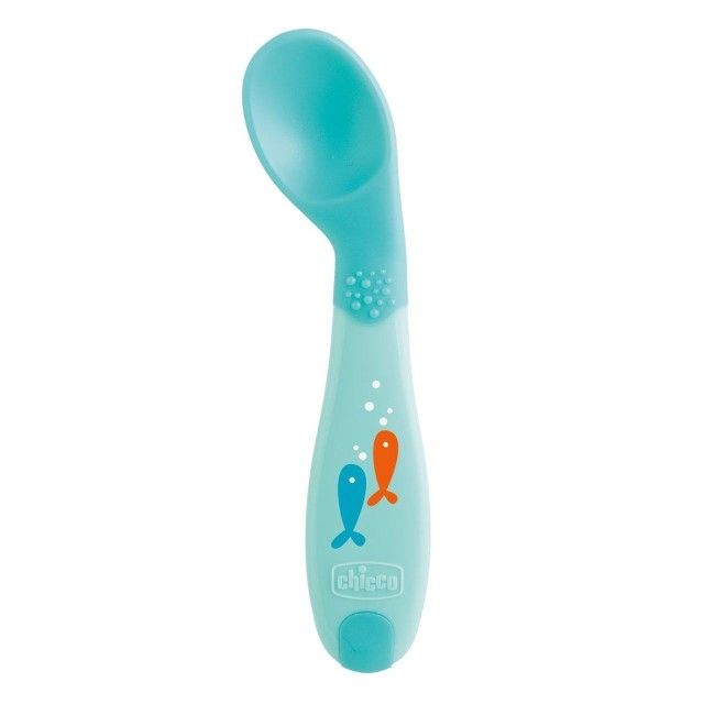 Chicco Babys First Spoon Κουτάλι Σιλικόνης Σιελ για 8m+ 1 Τεμάχιο [161 …