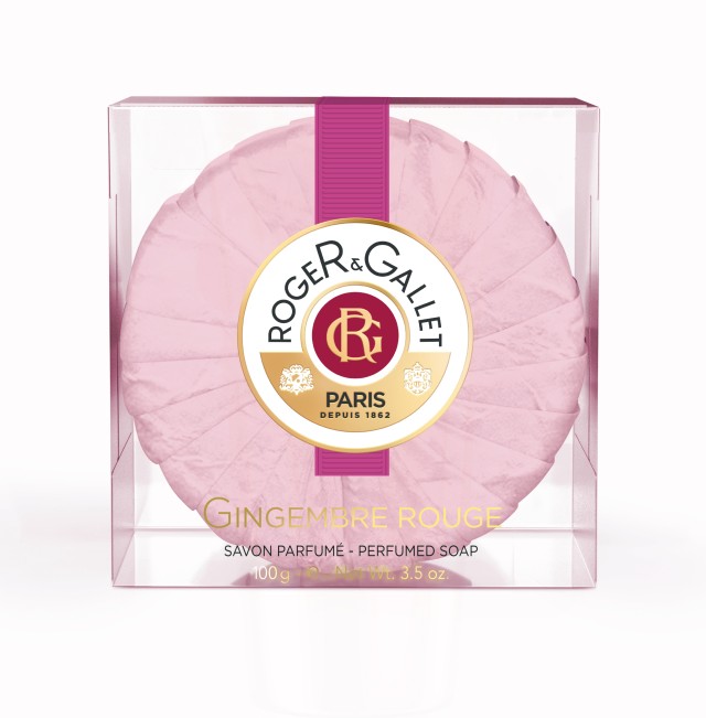 Roger & Gallet Gingembre Rouge Savon Frais Boîte Cristal Perfumed Soap Αρωματική Πλάκα Σαπουνιού 100gr