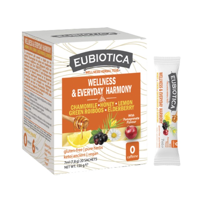 Eubiotica Chamomile Wellness & Everyday Harmony Τσάι Βοτάνων για την Καθημερινή Ευεξία του Οργανισμού 20 Φακελάκια x 7ml