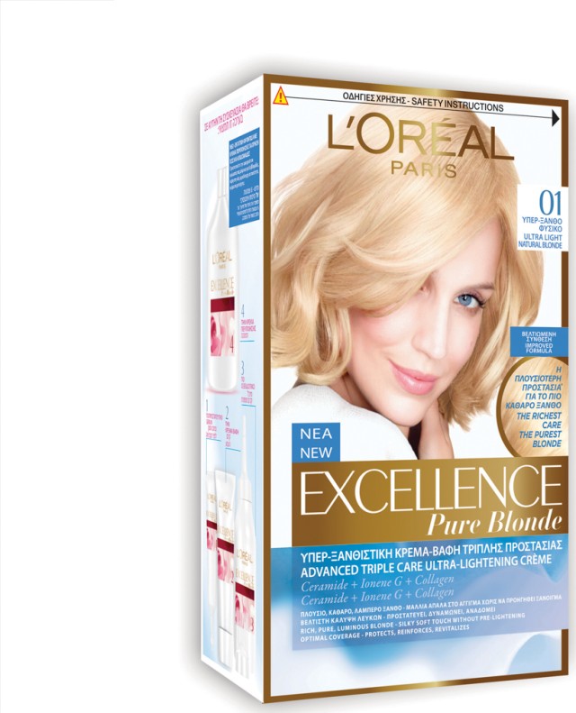 LOreal Excellence Pure Blonde 01 Ultra Light Natural Blonde Φυσικό Ξανθό 48ml
