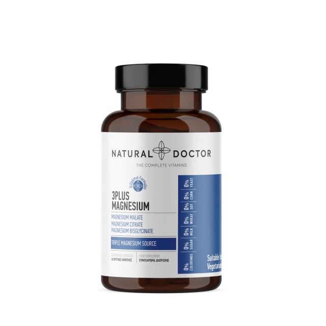 Natural Doctor 3 Plus Magnesium Συμπλήρωμα Διατροφής Μαγνησίου 60 Κάψο …