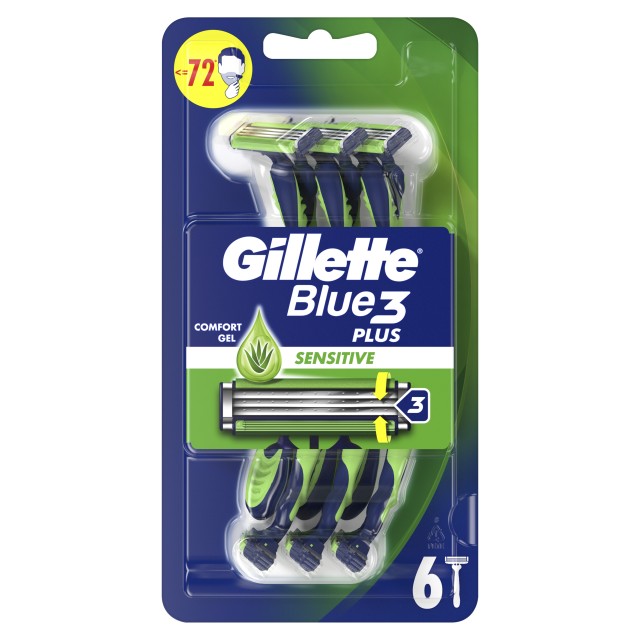 Gillette Blue 3 Plus Sensitive Ανδρικά Ξυραφάκια μίας Χρήσης με Αλόη & …