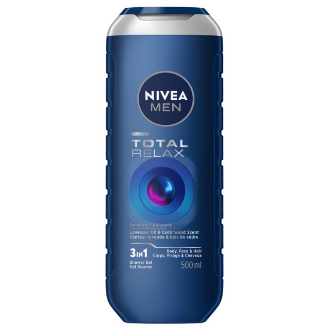 Nivea Men Ντους Total Relax για Πρόσωπο, Σώμα, Μαλλιά 500ml