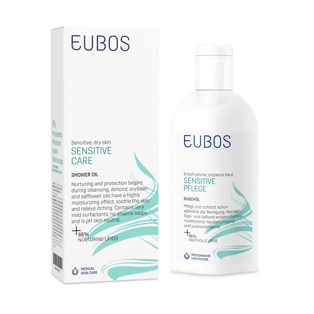 Eubos Sensitive Shower Oil F Ελαιώδες Ντους Καθαρισμού Σώματος 200ml Eubos Sensitive Shower Oil F Ελαιώδες Ντους Καθαρισμού Σώματος 200ml