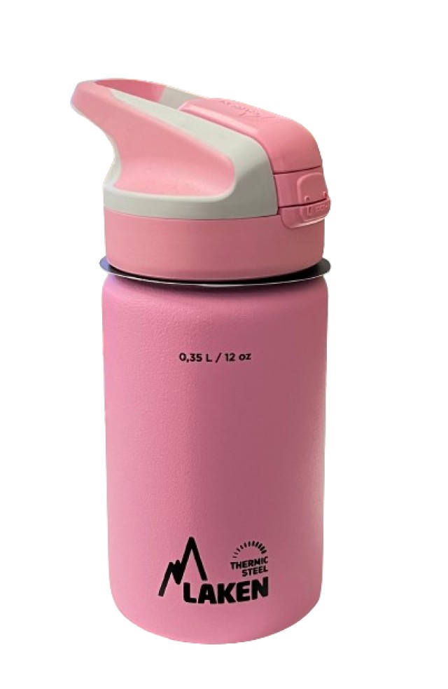 Laken Tritan Pink Ισοθερμικό Παγούρι Ροζ Μονόχρωμο με Καλαμάκι Σιλικόνης 350ml [102919]