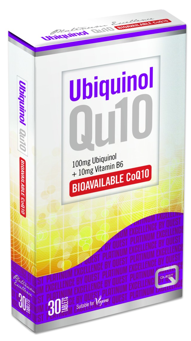 Quest Ubiquinol Qu10 - Vitamin B6 Συμπλήρωμα Διατροφής για την  Αντιμετώπιση της Χρόνιας Κόπωσης & στην Καλή Καρδιαγγειακή Λειτουργία 30 Ταμπλέτες