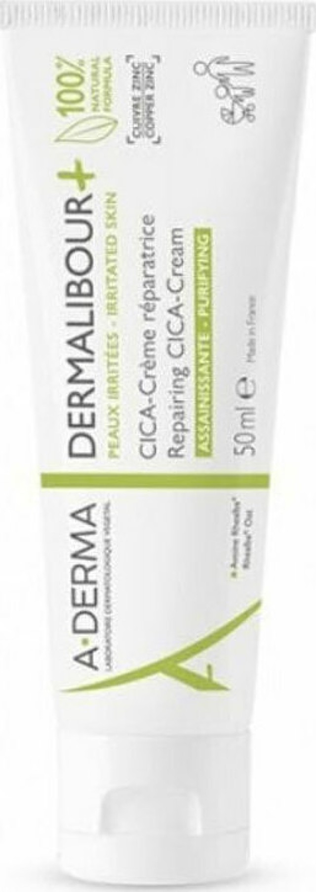 A-Derma Dermalibour+ Cica Cream Επανορθωτική - Εξυγιαντική Κρέμα για Πρόσωπο - Σώμα για την Επανόρθωση της Ερεθισμένης και Εύθραυστης Επιδερμίδας 50ml