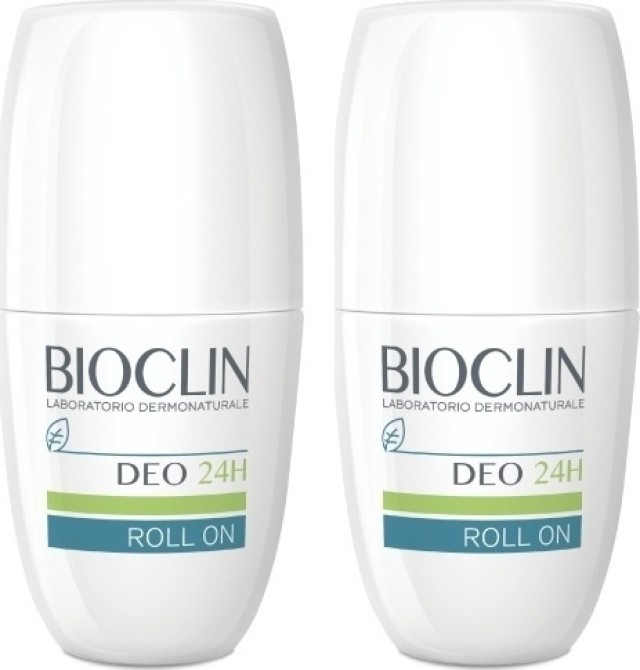 Bioclin Deo 24h Roll On Με Αλκοόλη 2x50ml 1+1 ΔΩΡΟ
