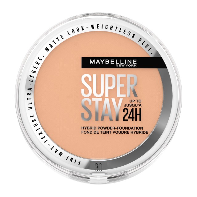 Maybelline Superstay 24H Hybrid Powder-Foundation Makeup 30 Sand με Υφή Πούδρας 9gr