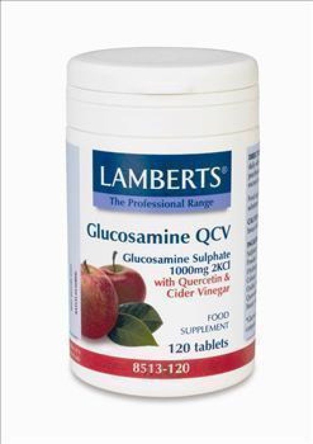 Lamberts Glucosamine QCV, Συμπλήρωμα Διατροφής για τη Καλή Υγεία των Χόνδρων, 120tabs
