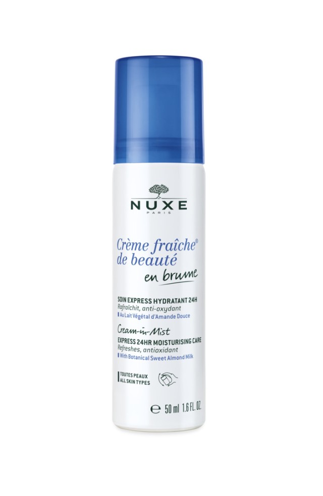 Nuxe Crème Fraiche De Beauté® Cream in Mist 24ωρο Ενυδατικό Mist Προσώπου για Όλους τους Τύπους Επιδερμίδας 50ml