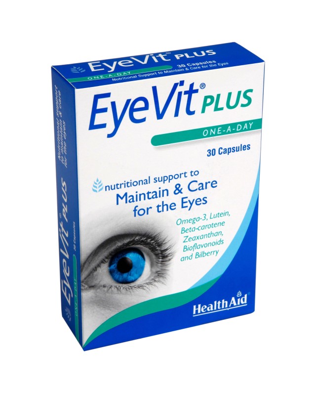 Health Aid EyeVit Plus Συμπλήρωμα Διατροφής με Βιταμίνες, Καροτενοειδή …