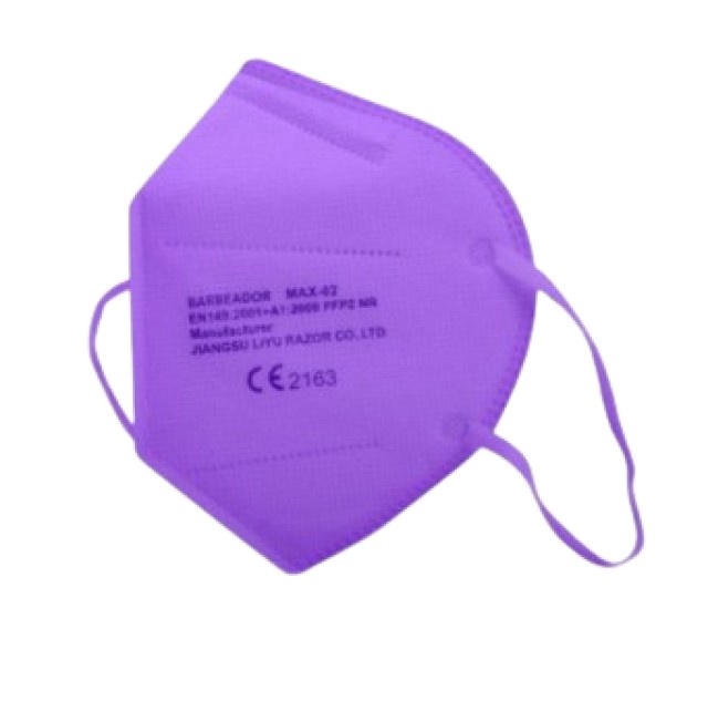 Barbeador Max-02 Μάσκες FFP2 Λιλά 10 Τεμάχια σε Κουτί